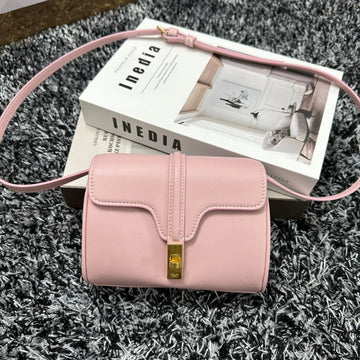CLASSIC MINI 18 PINK PASTEL CALFSKIN Luxe Carry Bags
