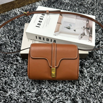 CLASSIC MINI 18 CINNAMON BROWN CALFSKIN Luxe Carry