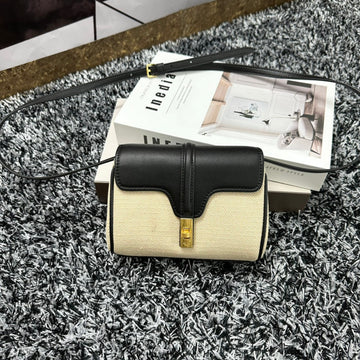 CLASSIC MINI 18 WHITE BLACK CALFSKIN Luxe Carry