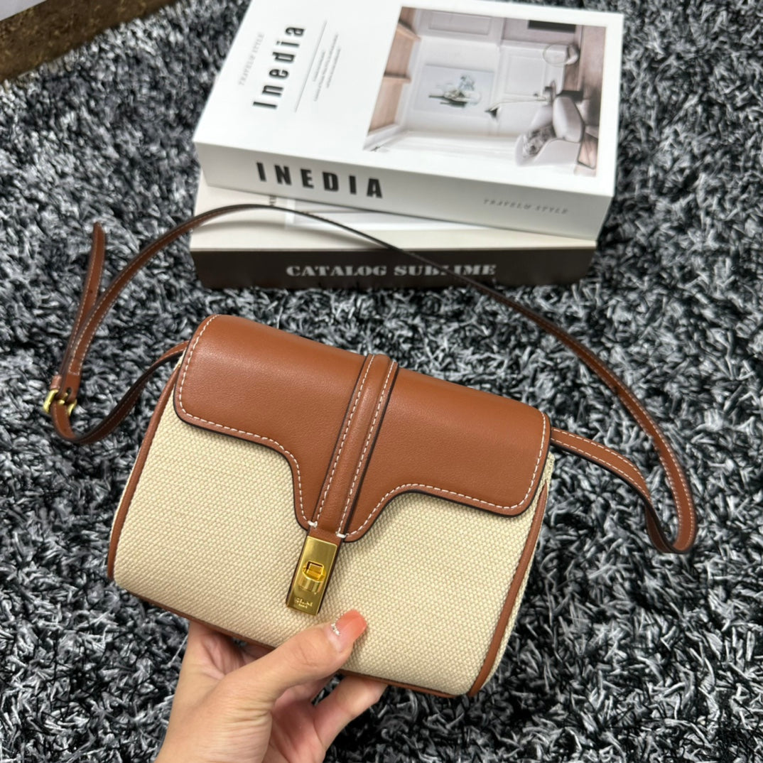 CLASSIC MINI 18 WHITE BROWN CALFSKIN by Luxe Carry
