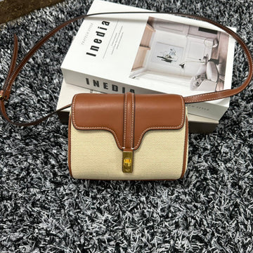 CLASSIC MINI 18 WHITE BROWN CALFSKIN Luxe Carry