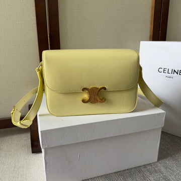 CLASSIQUE TRIOMPHE BAG 22 IN YELLOW CALFSKIN Luxe Carry
