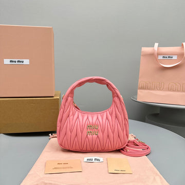 MINI HOBO 20 BAG IN HOT PINK SHEEPSKIN Luxe Carry Bags