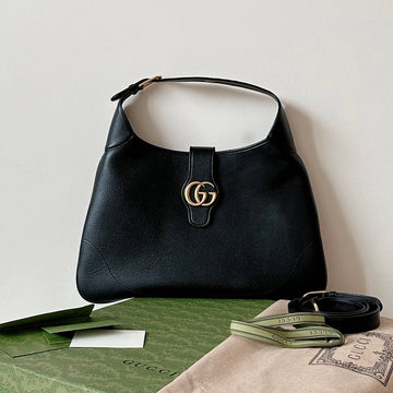 APHRODITE LARGE 47 SHOULDER BAG IN BLACK CALFSKIN Luxe Carry