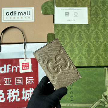 CARD HOLDER 12 IN MOSS GREEN EMBOSSED CALFSKIN Luxe Carry