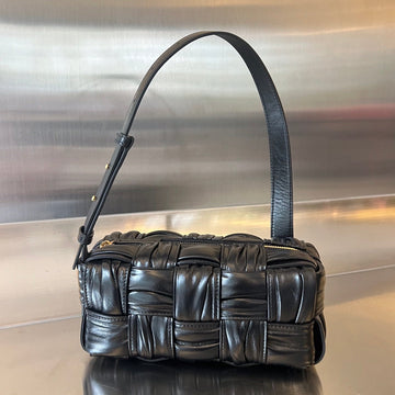 SMALL BRICK CASSETTE 23 IN BLACK SOFT LAMBSKIN Luxe Carry