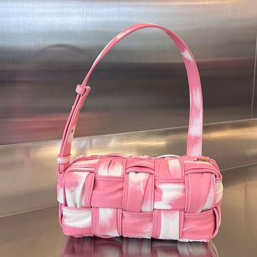 SMALL BRICK CASSETTE 23 IN PINK MIX WHITE SOFT LAMBSKIN Luxe Carry