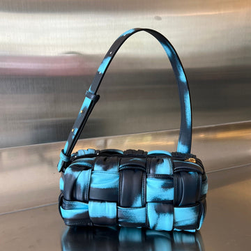 SMALL BRICK CASSETTE 23 IN SKY BLUE MIX BLACK LAMBSKIN by Luxe Carry