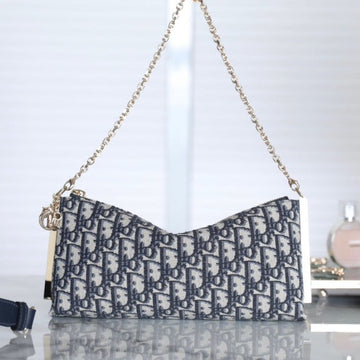 CLUB 27 HANDBAG IN BLUE OBLIQUE JACQUARD Luxe Carry Bags
