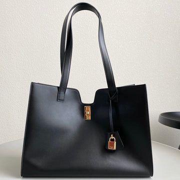 CABAS TRIOMPHE 37 BLACK IN SMOOTH CALFSKIN by Luxe Carry