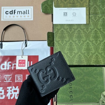 WALLET 11 IN BLACK EMBOSSED CALFSKIN Luxe Carry