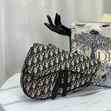 SADDLE 28 BAG IN BEIGE AND BLACK OBLIQUE JACQUARD Luxe Carry Bags