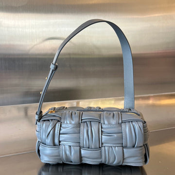 SMALL BRICK CASSETTE 23 IN ZINC GRAY SOFT LAMBSKIN Luxe Carry