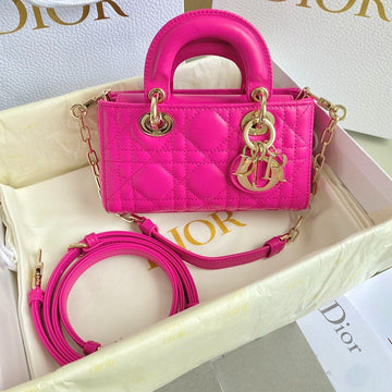 MINI D-JOY BAG 17 IN HOT PINK LAMBSKIN By Luxe Carry