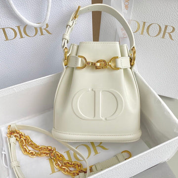 SMALL C'EST 18 IN WHITE CD-EMBOSSED CALFSKIN By Luxe Carry