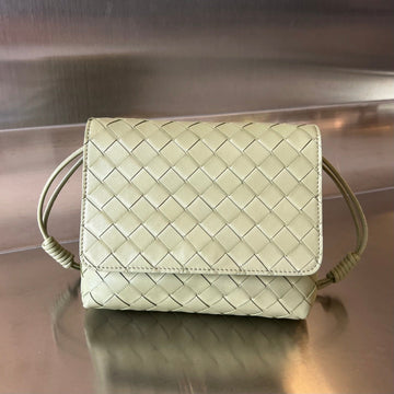 BV Mini Crossbody Bag 19cm Light Green Calfskin Ghw Luxe Carry Bags