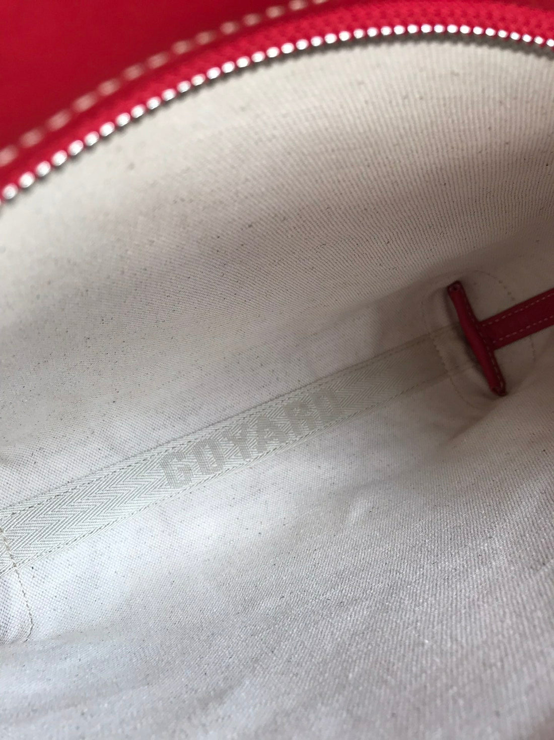 CONTI POUCH 24 IN CLASSIC RED LAMBSKIN AND GOYARDINE CANVAS Luxe Carry Bags