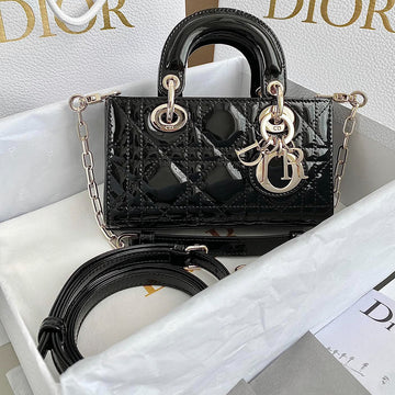 MINI D-JOY BAG 17 IN BLACK LAMBSKIN By Luxe Carry
