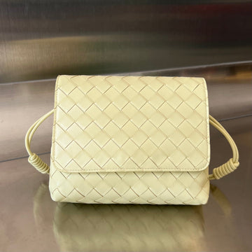 BV Mini Crossbody Bag 19cm Light Yellow Calfskin Ghw Luxe Carry
