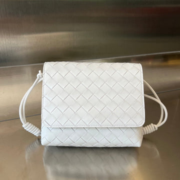 BV Mini Crossbody Bag 19cm White Calfskin Ghw by Luxe Carry