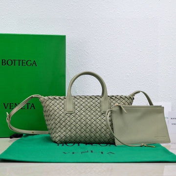 Mini Cabat 20cm Light Green Lambskin Ghw Luxe Carry Bags