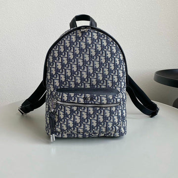 LARGE BACKPACK 42 BLUE OBLIQUE JACQUARD Luxe Carry Bags