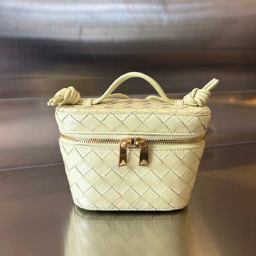 MINI VANITY CASE 18 IN BEIGE CREAM LAMBSKIN Luxe Carry Bags