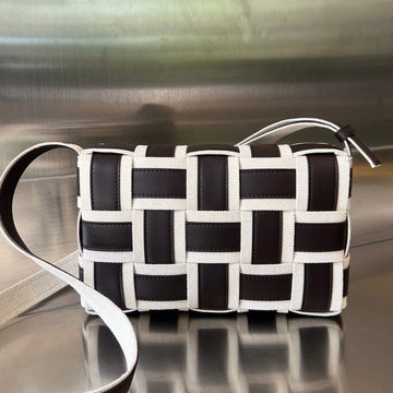 MINI CASSETTE 23 IN BLACK WHITE CALFSKIN Luxe Carry Bags