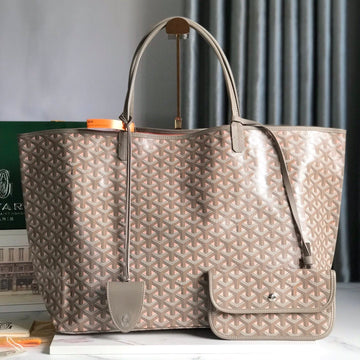 SAINT LOUIS PM 40 IN GREY MIX PINK GOYARDINE CANVAS AND CALFSKIN Luxe Carry