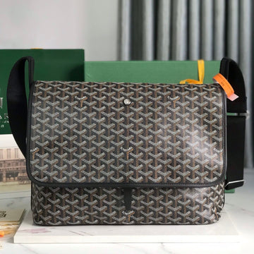 CITADIN MESSENGER BAG 39 IN BLACK GOYARDINE CANVAS Luxe Carry Bags