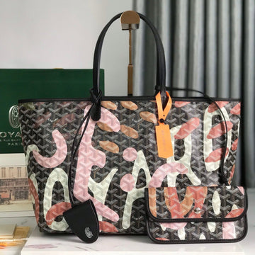 SAINT LOUIS PM BAG 34 IN PINK LETTRES CAMOUFLAGE GOYARDINE CANVAS Luxe Carry