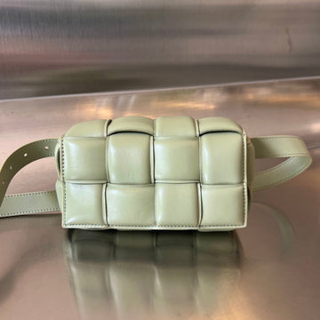 MINI CASSETTE 18 IN WHITE CREAM LAMBSKIN Luxe Carry Bags