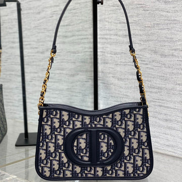HOBO SIGNATURE 23 BAG IN BLACK BEIGE PATTERN LAMBSKIN Luxe Carry Bags