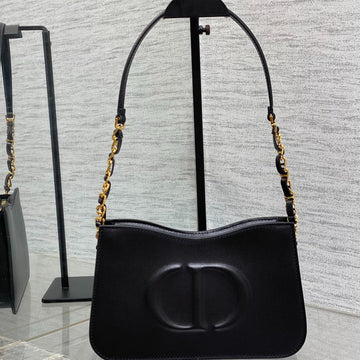 HOBO SIGNATURE 23 BAG IN BLACK LAMBSKIN Luxe Carry Bags