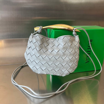 SARDINE 20 WITH CHAIN IN LIGHT GREY LAMBSKIN by Luxe Carry