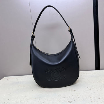 MEDIUM 30 HELOÏSE BAG CUIR TRIOMPHE IN BLACK SUPPLE CALFSKIN Luxe Carry