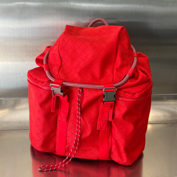 ALTO 42 BACKPACK IN CHERRY RED JACQUARD FABRIC Luxe Carry Bags
