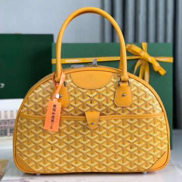 SAINT JEANNE BAG 35 IN YELLOW GOYARDINE CANVAS AND CALFSKIN Luxe Carry Bags