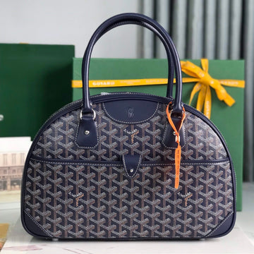 SAINT JEANNE BAG 35 IN OXFORD BLUE GOYARDINE CANVAS AND CALFSKIN Luxe Carry Bags