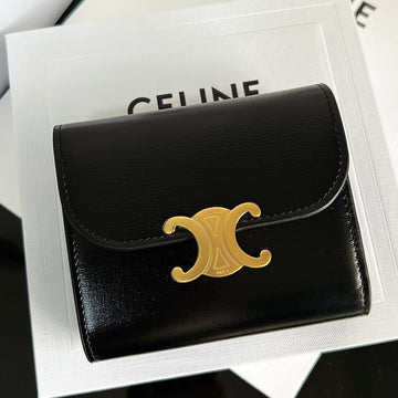 TRIOMPHE 10 CALFSKIN WALLET BLACK Luxe Carry