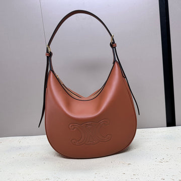 MEDIUM 30 HELOÏSE BAG CUIR TRIOMPHE IN BRONZE BROWN SUPPLE CALFSKIN by Luxe Carry