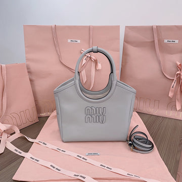 SMALL TOTE BAG 22 IN CHROME GRAY CALFSKIN Luxe Carry Bags