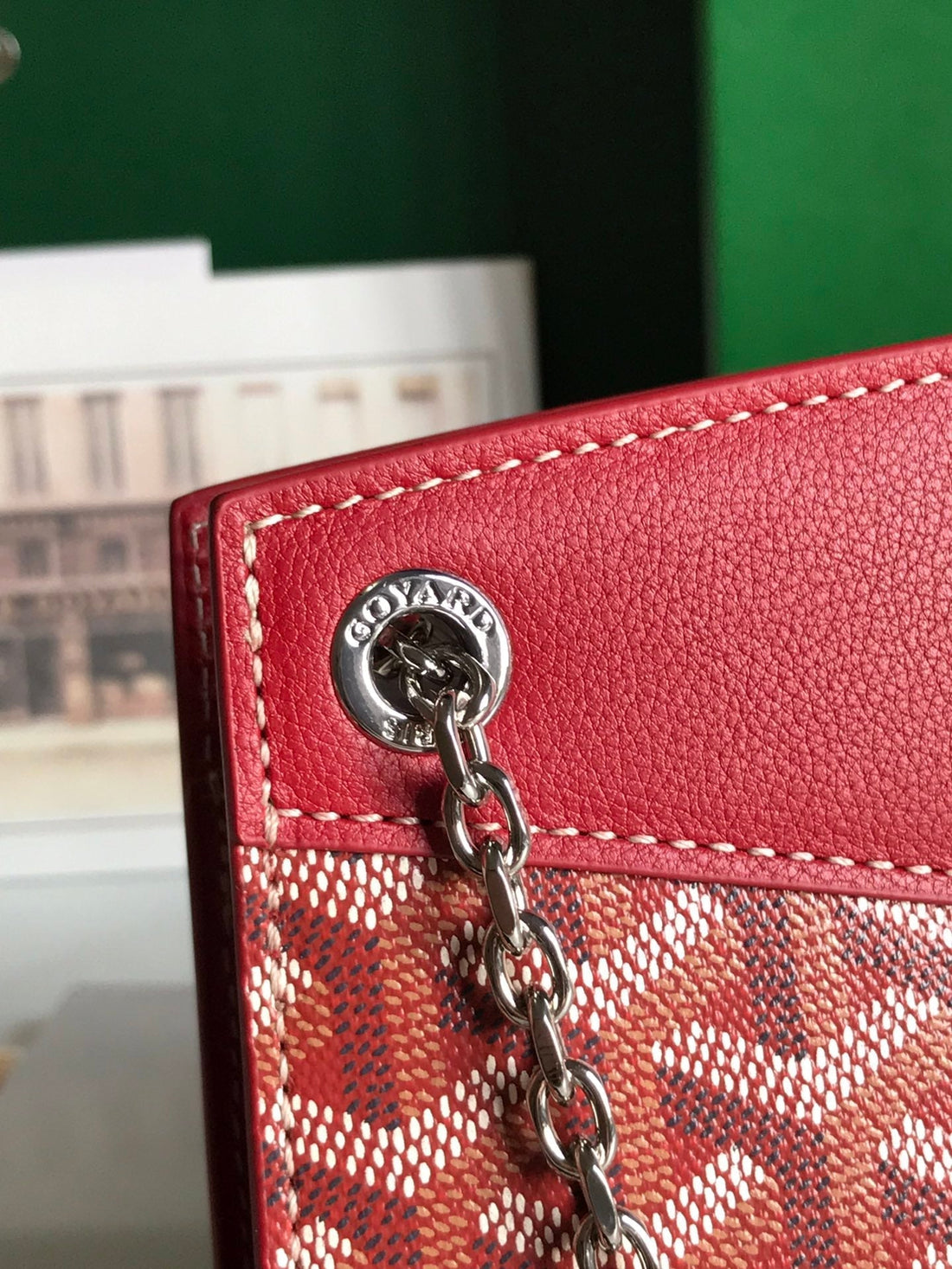 ROUETTE STRUCTURÉ MINI BAG 21 IN CLASSIC RED GOYARDINE CANVAS AND CALFSKIN Luxe Carry Bags