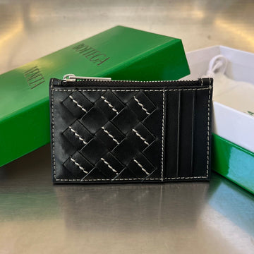 ZIPPED CARD CASE 11 BLACK CALFSKIN by Luxe Carry
