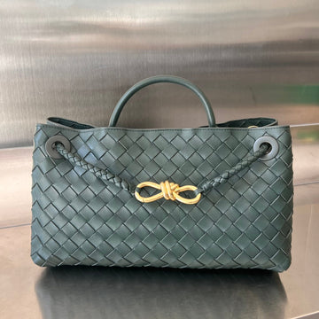 SMALL ANDIAMO 29 IN DARK GREEN LAMBSKIN by Luxe Carry