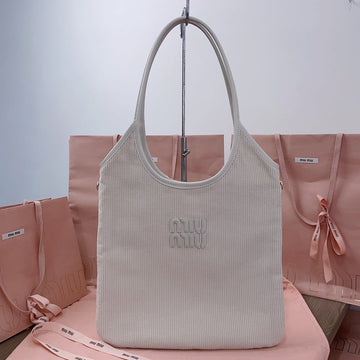 IVY TOTE BAG 40 IN WHITE CORDUROY Luxe Carry Bags