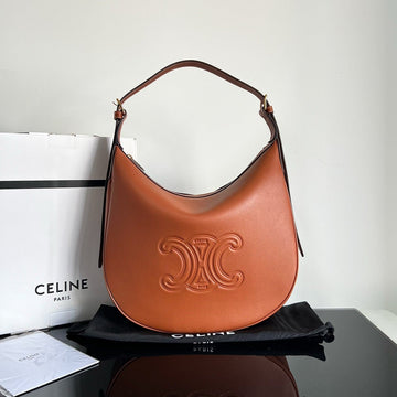TRIOMPHE 31 TAN BROWN CALFSKIN Luxe Carry