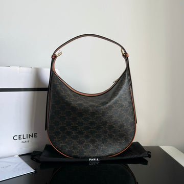 TRIOMPHE 31 BLACK PATTERN CALFSKIN Luxe Carry Bags