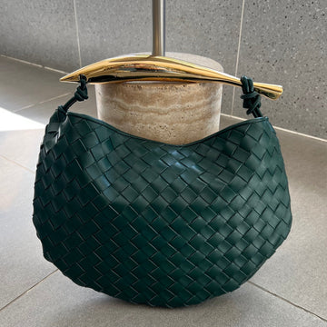 SARDINE 33 WITH CHAIN IN DARK GREEN LAMBSKIN Luxe Carry