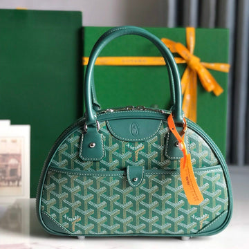 SAINT JEANNE MINI BAG 26 IN GREEN GOYARDINE CANVAS AND CALFSKIN Luxe Carry Bags
